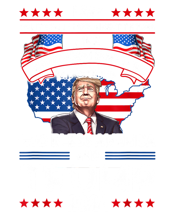 Trump 2024 God Bless America Jesus Christ Is My Lord Gift T-Shirt