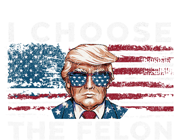 I Choose The Felon Funny Trump 2024 Republican Patriot Dry Zone Grid Polo