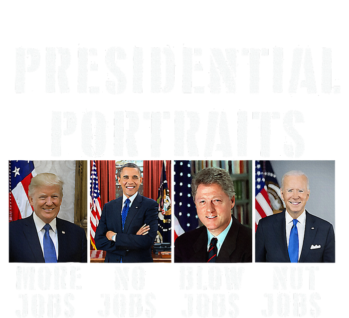 Presidential Portraits Trump More Jobs Obama No Jobs Bush Doggie Tank