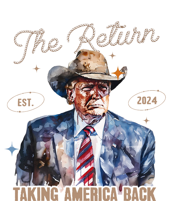 The Return Western Cowboy Trump 2024 Taking America Back 16 in Basic Backpack