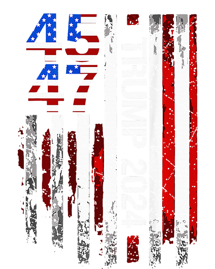 Trump 2024 45 47 Vintage American Flag Retro 4547 Women's Perfect Tri Tunic Long Sleeve Shirt