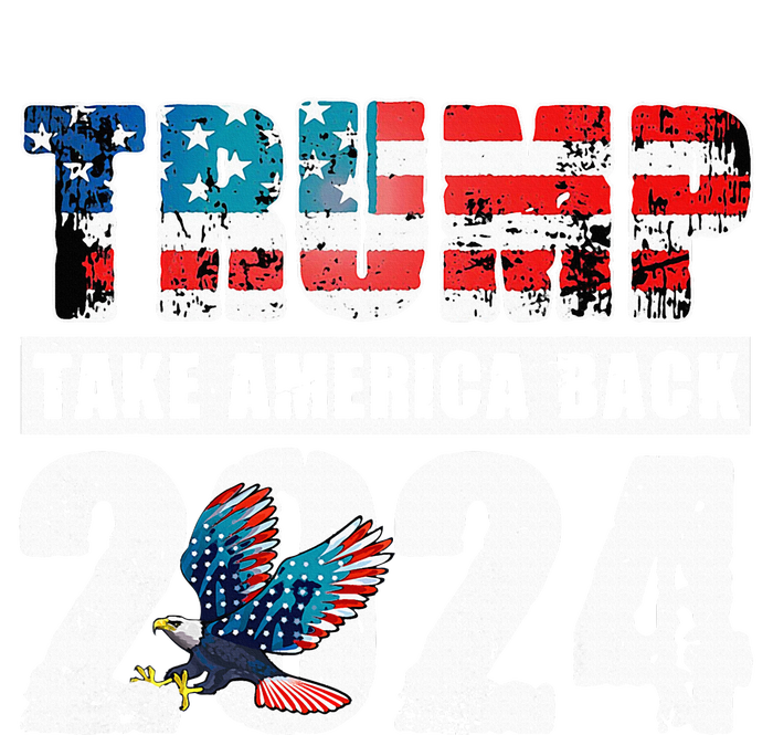 Trump 2024 Flag Take America Back Trump 2024 Full-Length Apron With Pockets