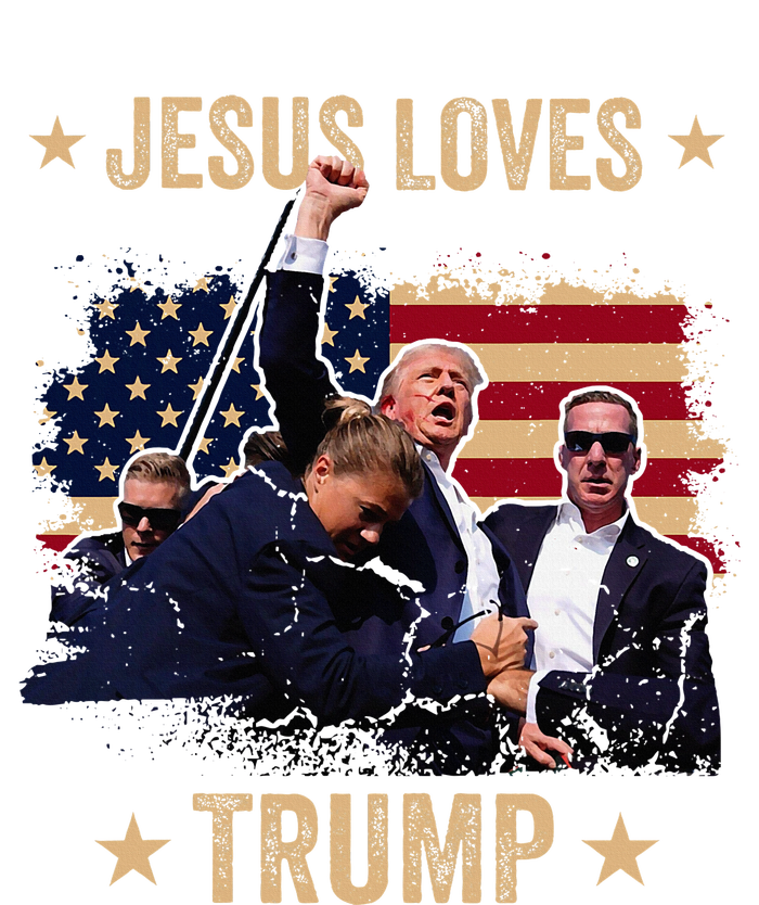 Jesus Loves Trump 2024 Donald Trump Rally 2024 Fist Toddler Sweatshirt