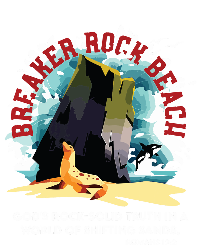 Breaker Rock Beach Gods Rock Solid Truth In A World Vbs 2024 Hoodie