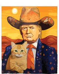 Cowboy Trump With A Cat Funny Trump Toddler Hoodie