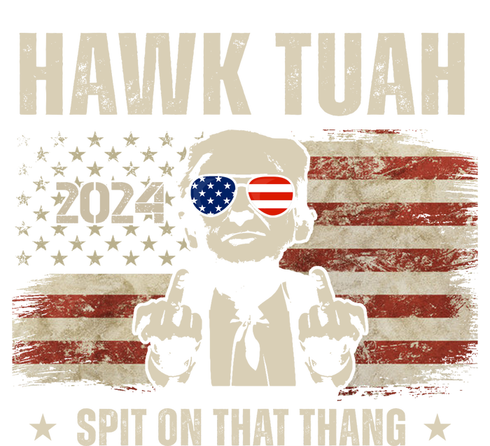 Hawk Tuah Spit On That Thang 2024 Usa Trump Women's Tri-Blend 3/4-Sleeve Raglan Shirt