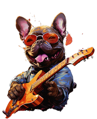 Funny Rock French Bulldog Playing Guitar T-Shirt