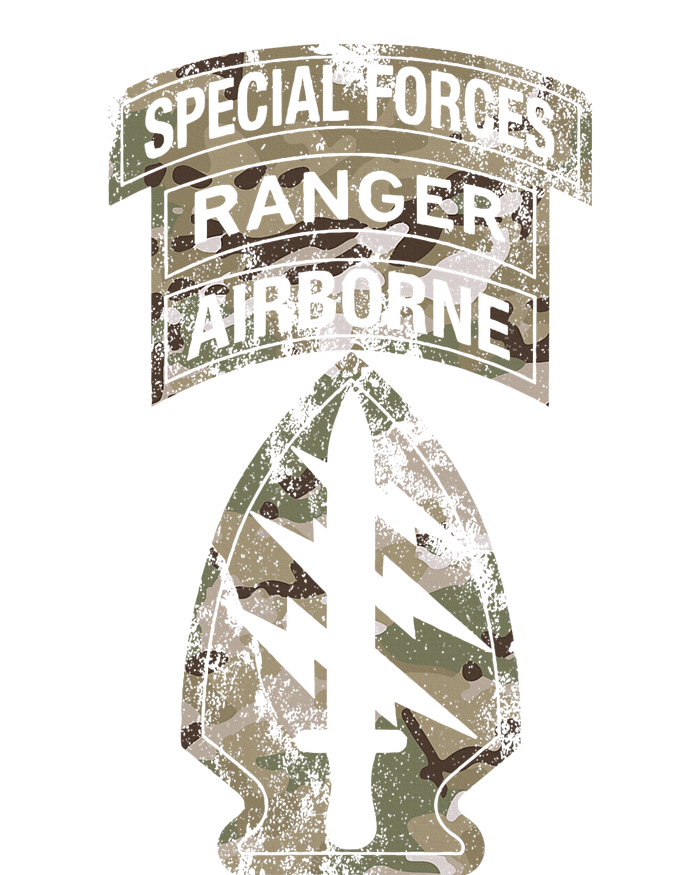 Us Special Forces Sf Ranger Tab Multicam Camo T-Shirt