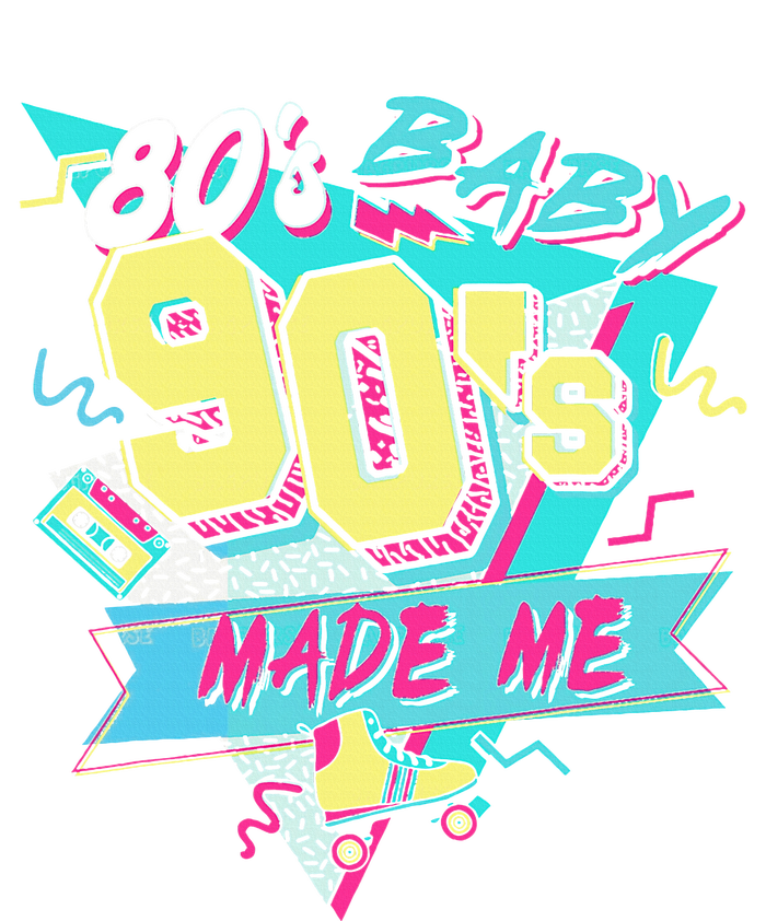 Retro 80s Baby 90s Made Me Vintage 90S 1990s 1980s Long Sleeve Pajama Set