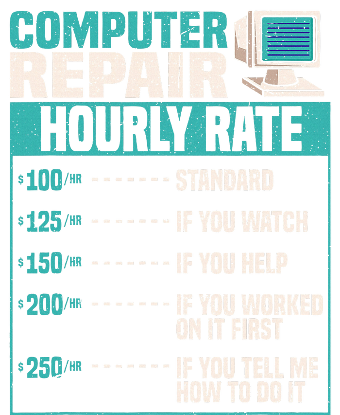 Funny Computer Repair Hourly Rate Legacy Cool Fit Booney Bucket Hat