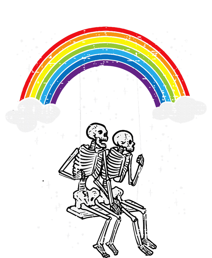 Halloween Skeletons Couple Rainbow Swing Costume Ladies Long Sleeve Shirt