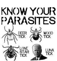 Know Your Parasites Anti Biden Funny Joe Biden Parody Garment-Dyed Sweatshirt