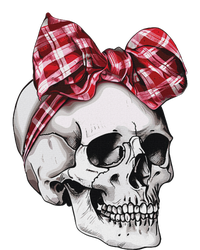 Skull Coquette Bow Red Plaid Halloween Costume Hoodie