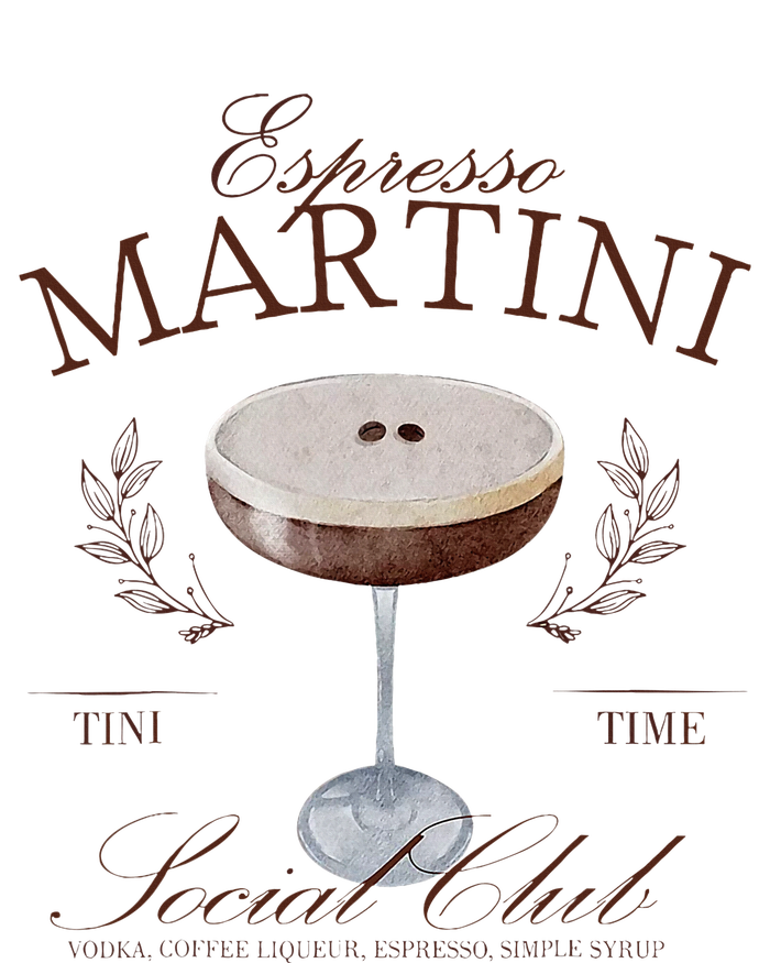 Espresso Martini Social Club Cocktail Bachelorette Tall Long Sleeve T-Shirt