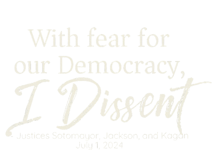 With Fear For Our Democracy I Dissent Scotus Immunity Case Insulated Varsity Jacket