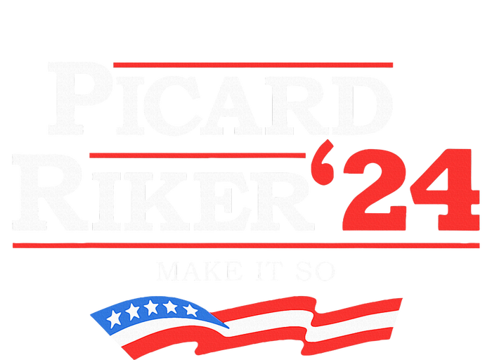 Picard Riker 2024 Make It So American Flag Softstyle Adult Sport Polo