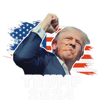 Trump 2024 Fist Bump President Red Dry Zone Grid Polo