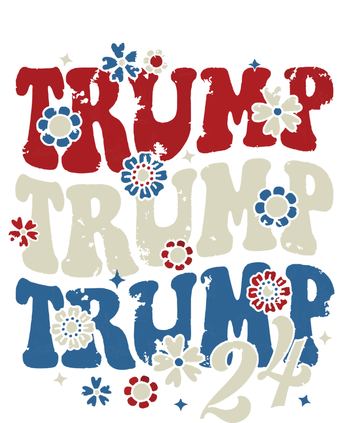 Trump Trump Trump 2024 Retro Groovy T-Shirt