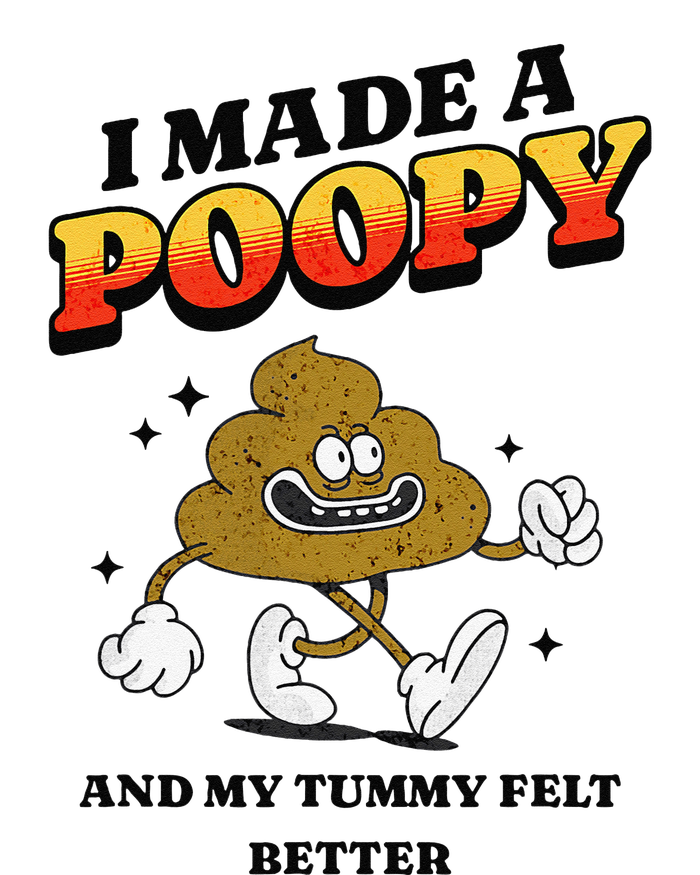 I Made A Poopy And My Tummy Felt Better Humor Meme Large Microfiber Waffle Golf Towel