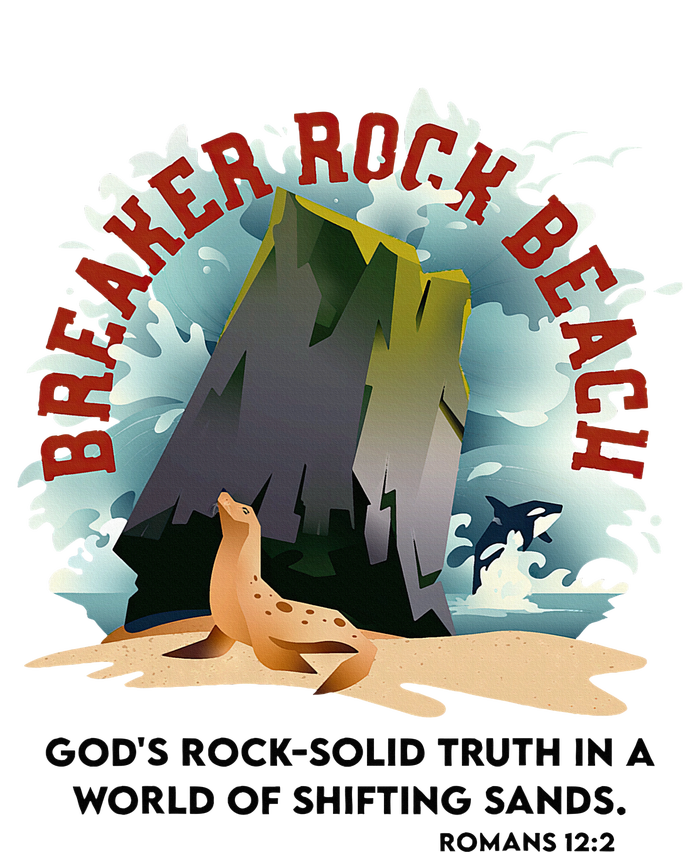 Breaker Rock Beach Gods Rock Solid Truth In A World Vbs 2024 Doggie Tank