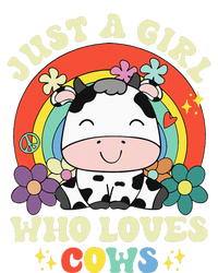 Groovy Just A Girl Who Loves Cows Rainbow Cow Lovers Zip Tote Bag