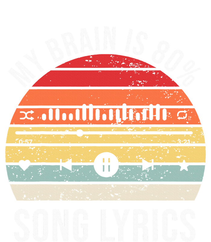 My Brain Is 80 Percent Song Lyrics Cropped Pullover Crew