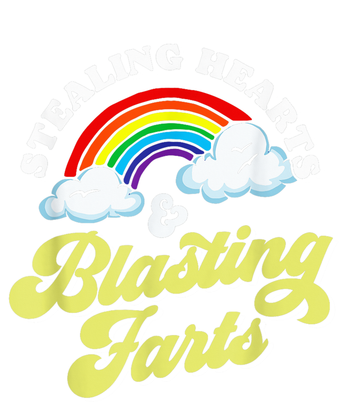 Stealing Hearts & Blasting Farts Funny Rainbow Valentines Kids Long Sleeve Shirt