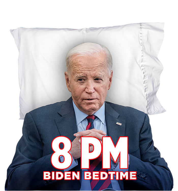 Funny 8 Pm Biden Bedtime Biden Trump Vs Biden Debate 2024 High Crown Mesh Back Trucker Hat