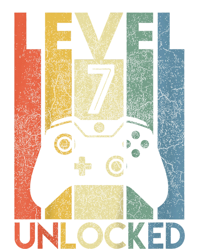 Level 7 Unlocked Video Gamer 7th Birthday T-Shirt