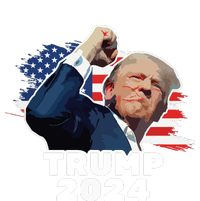 Trump Fist Bump 2024 President Red V-Neck T-Shirt