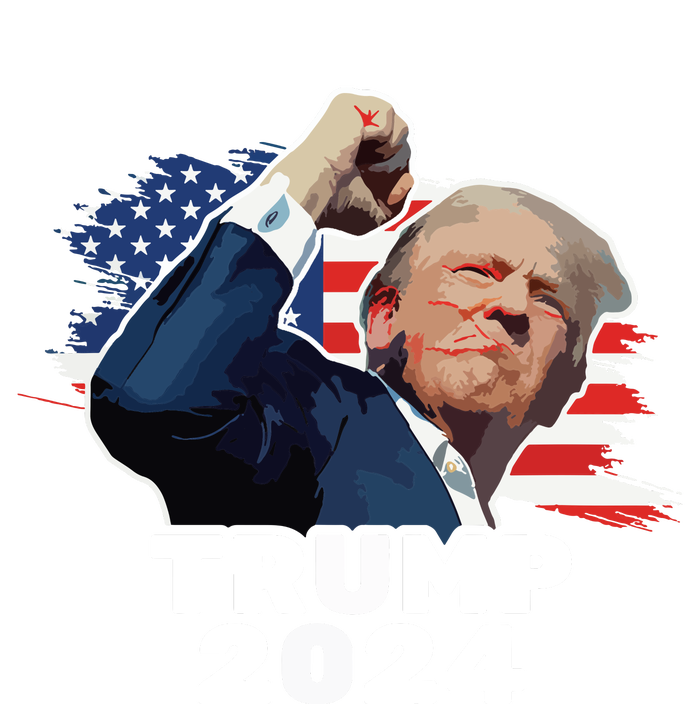 Trump Fist Bump 2024 President Red V-Neck T-Shirt