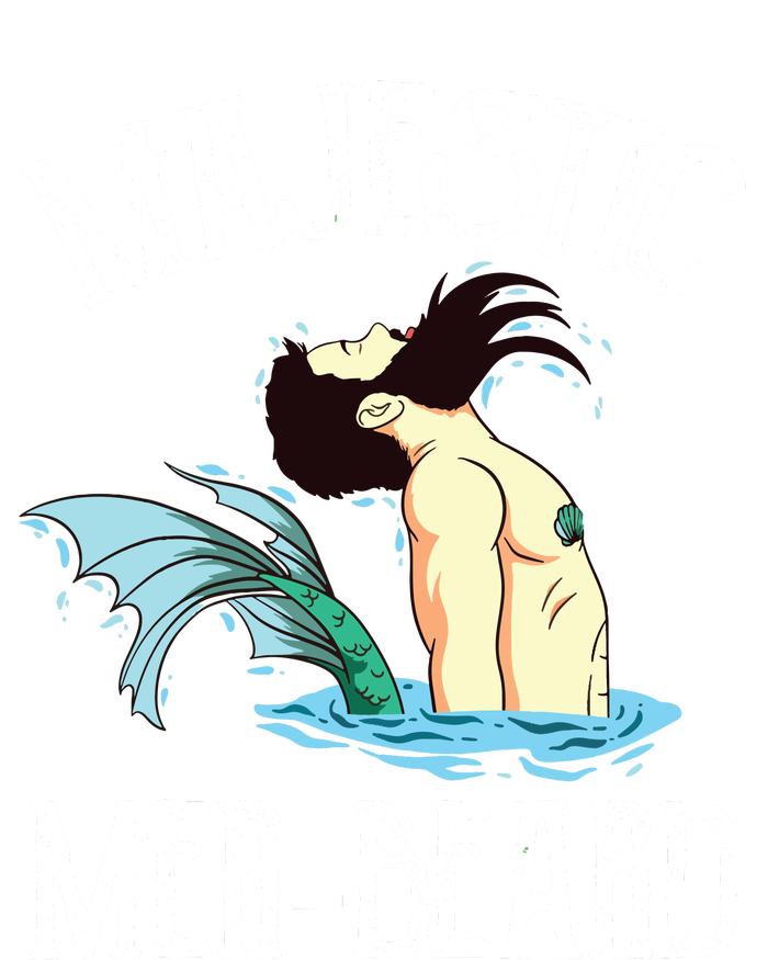 Majestic Merbeard Funny Merman Manly Merman V-Neck T-Shirt