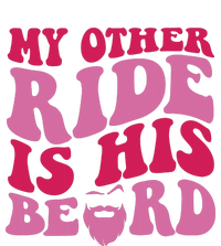 My Other Ride Is His Beard Retro Groovy On Back Premium Crewneck Sweatshirt