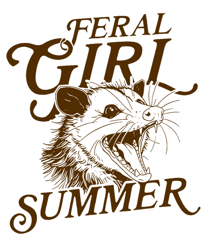 Feral Girl Summer Funny T-Shirt