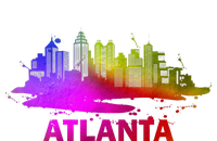 Colorful Atlanta Cityscape Souvenir Atlanta Skyline Insulated Varsity Jacket