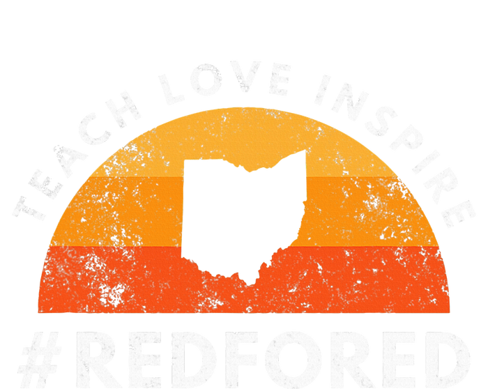 Teacher Red For Ed Ohio Public Education Teach Love Inspire Poster