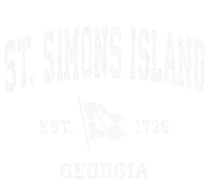 St. Simons Island Ga Vintage Nautical Boat Anchor Flag T-Shirt