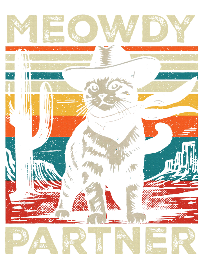 Meowdy Partner Cat Cowboy Hat Howdy Funny Country Western PosiCharge Competitor Tank