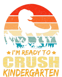 1st Day Of Kindergarten Im Ready To Crush Dinosaur Women's Racerback Cropped Tank