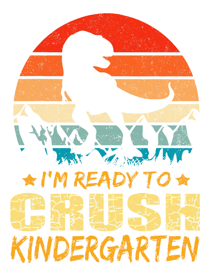 1st Day Of Kindergarten Im Ready To Crush Dinosaur Women's Racerback Cropped Tank