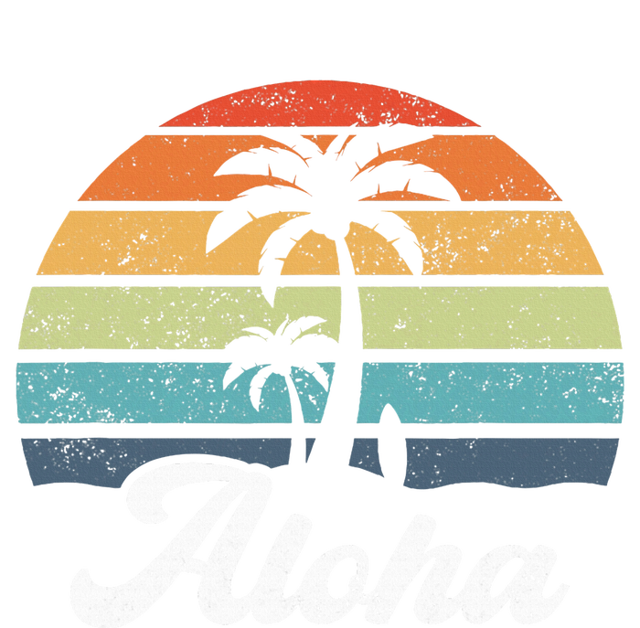 Aloha Hawaii Hawaiian Island Palm Beach Surfboard Surf High Crown Mesh Back Trucker Hat