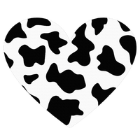 Awesome Cow Print Black & White Print Heart Hoodie