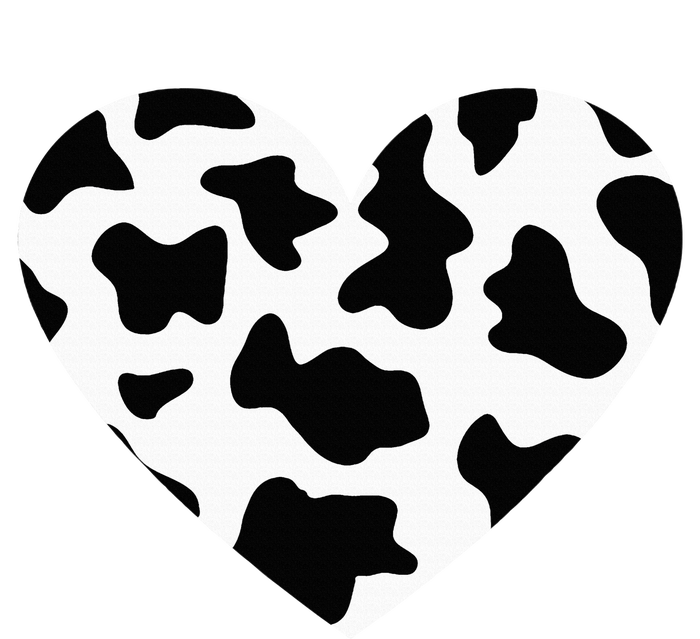 Awesome Cow Print Black & White Print Heart Hoodie