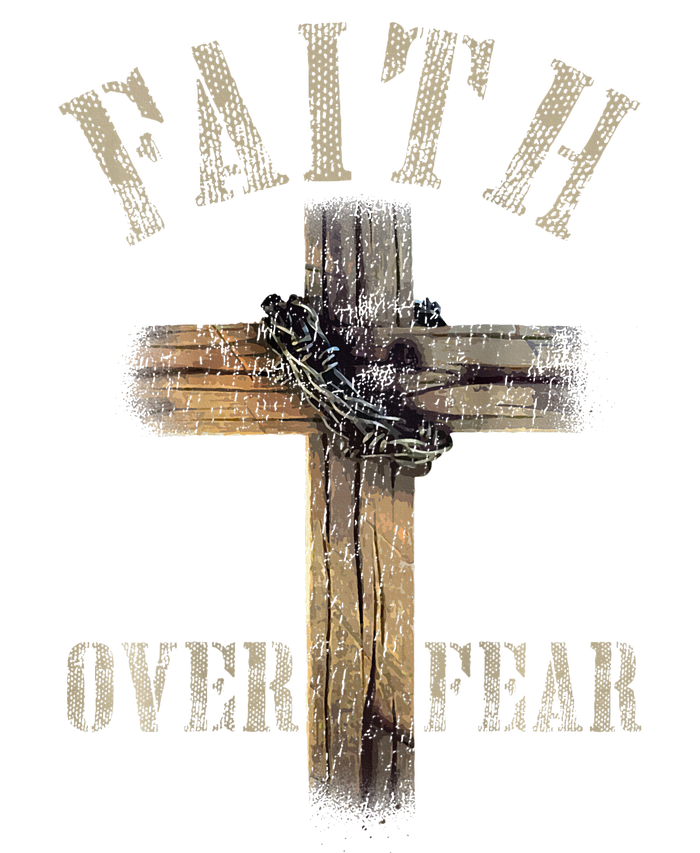 Faith Over Fear American Christian Cross God Jesus T-Shirt