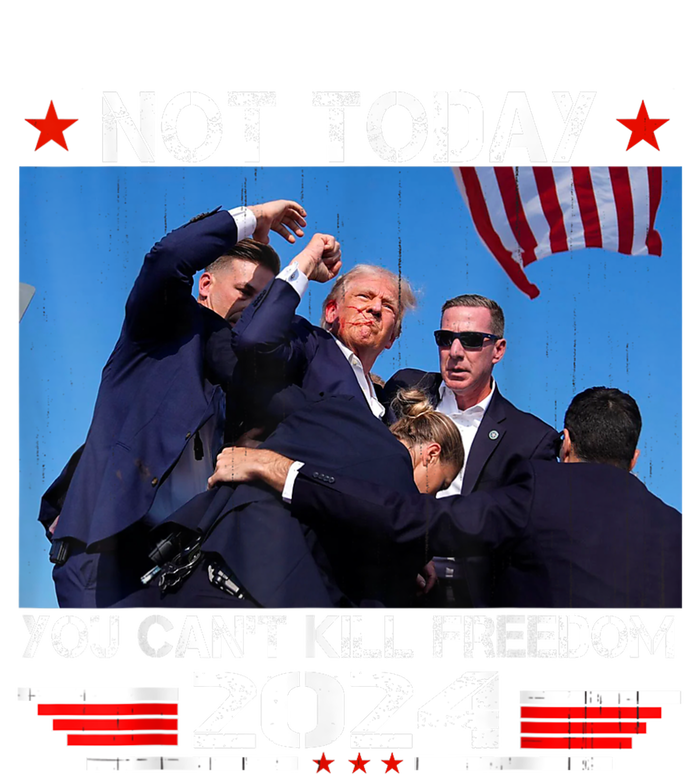 Trump 2024 Not Today You Cant Kill Freedom Stronger President Metallic Star Ornament