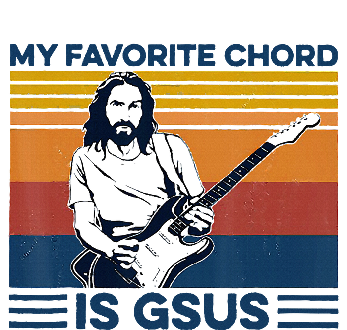 My Favorite Chord Is Gsus Jesus Playing Guitar Women's V-Neck T-Shirt