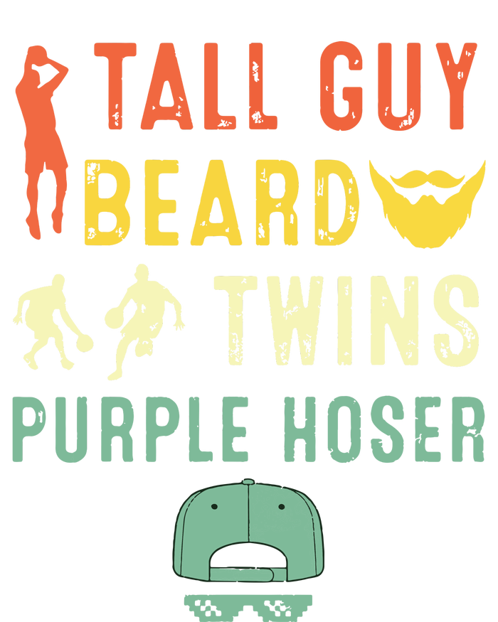 Perfect For Dude Tall Guy Beard Twins Purple Hoser Tank Top