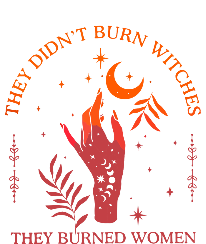 They Didnt Burn Witches They Burned Women Witchy Feminist Striped Beanie with Solid Band