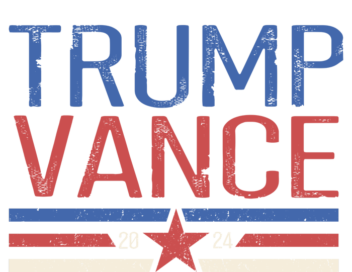 Trump Jd Vance 2024 Retro Stripe Star Election Poster