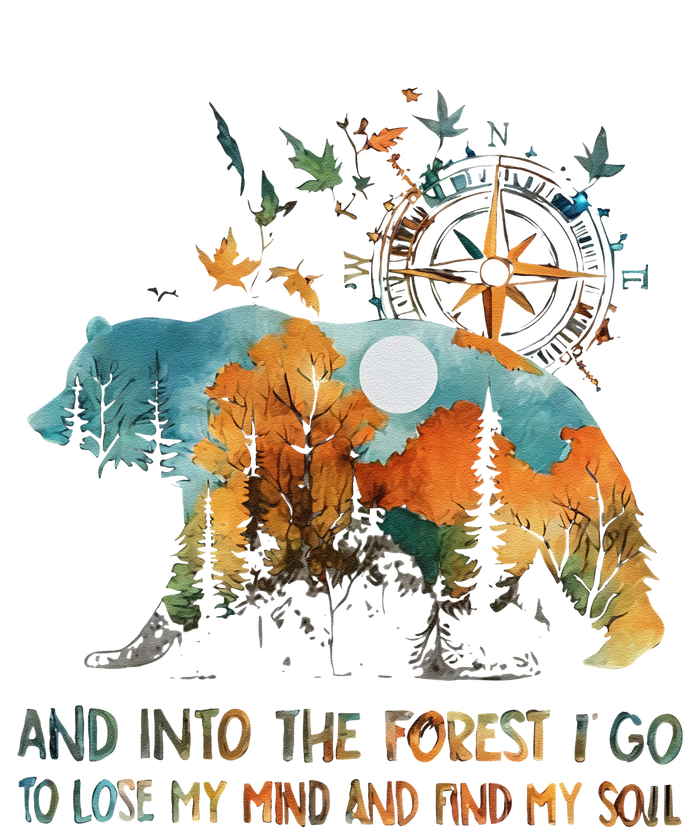 And Into The Forest I Go To Lose My Mind Camping Bear Youth Performance Sprint T-Shirt